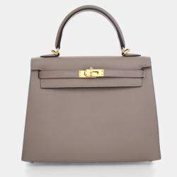 Hermes Mini Kelly Gris Meyer Epsom Leather Bag