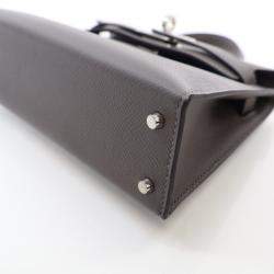 Hermes Mini Kelly Gris Meyer Epsom Leather Bag