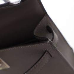 Hermes Mini Kelly Gris Meyer Epsom Leather Bag