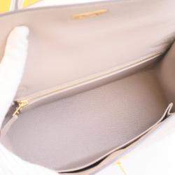 Hermes Kelly Sellier 25 Gris Asphalt Epsom Leather Bag