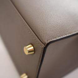 Hermes Kelly Sellier 25 Gris Asphalt Epsom Leather Bag