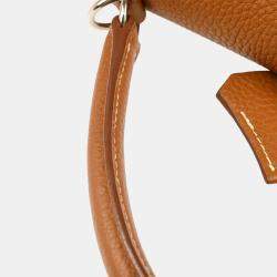 Hermes Gold Taurillon Clemence Kelly 32 Handbag