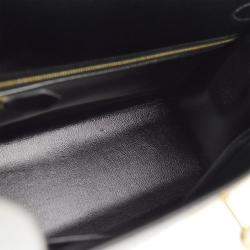 Hermes Black Box Calf Kelly 28 Sellier Handbag