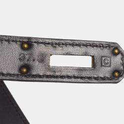 Hermes Black Box Calf Kelly 28 Sellier Handbag