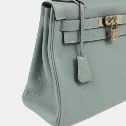  Hermes Ciel Taurillon Clemence Kelly 28 Retourne Handbag