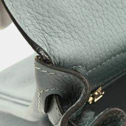  Hermes Ciel Taurillon Clemence Kelly 28 Retourne Handbag