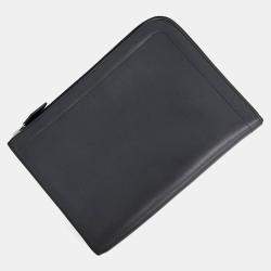 Hermes Black Leather Clutch and iPad Case