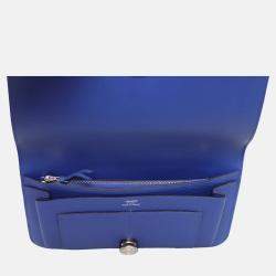 Hermes Blue Electric Togo Leather Dogon Duo Wallet