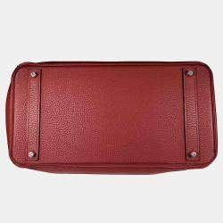Hermes Rouge H Clemence with PHW Birkin 40 