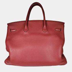 Hermes Rouge H Clemence with PHW Birkin 40 