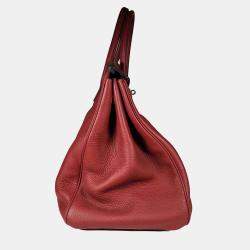 Hermes Rouge H Clemence with PHW Birkin 40 