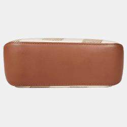 Hermes Ecru-Naturel/Gold Toile Cabas H En Bias 27 Tote Bag
