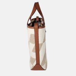 Hermes Ecru-Naturel/Gold Toile Cabas H En Bias 27 Tote Bag