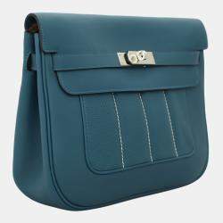 Pre Owned Hermes Blue  Berline 28 Shoulder Bag