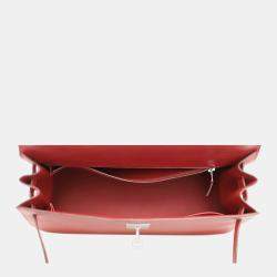Pre Owned Hermes Red Epsom Leather Sellier Kelly 32 Bag