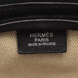 Hermes Black Leather Evergrain Shoulder Bag
