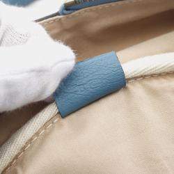 Hermes Blue Jean Clemence Leather Victoria 50 Handbag