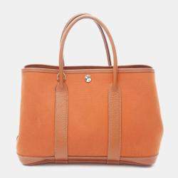 Hermes Orange Potiron Garden Party TPM Bag