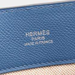 Pre Owned Hermes Agate Evercolor Leather Maxibox Cabas 36 Tote Bag

