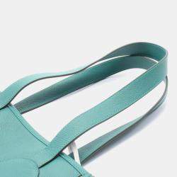 Hermes Evercolor Vert Vertigo Toile Petite H Dream Catcher Tote Bag
