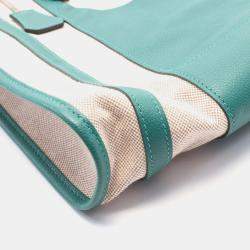 Hermes Evercolor Vert Vertigo Toile Petite H Dream Catcher Tote Bag