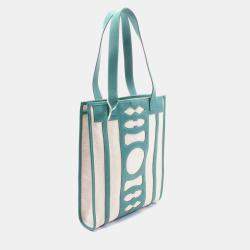 Hermes Evercolor Vert Vertigo Toile Petite H Dream Catcher Tote Bag