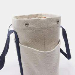 Pre Owned Hermes Gris Cabriole Mother'S Bag Pearl Bag  