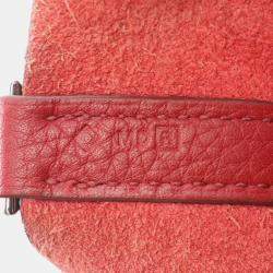 Pre Owned Hermes Rouge Garance Shw Taurillon Clemence Picotin 18 Handbag  