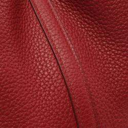 Pre Owned Hermes Rouge Garance Shw Taurillon Clemence Picotin 18 Handbag  