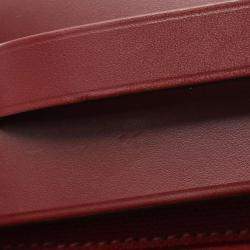 Hermes  Bordeaux Toile and Leather Herbag Zip 31 Handbag 