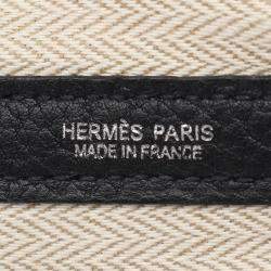 Pre Owned Hermes Black Leather Garden Party Tote Bag
