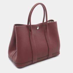  Hermes Rouge H Negonda Leather Garden Party TPM 