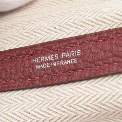  Hermes Rouge H Negonda Leather Garden Party TPM 