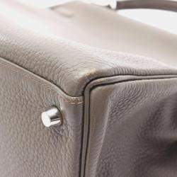 Hermes Gris Etain Taurillon Clemence Kelly 35 