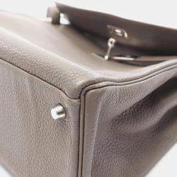 Hermes Gris Etain Taurillon Clemence Kelly 35 