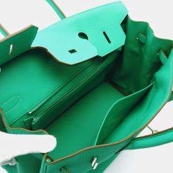 Hermes Menthe Taurillon Clemence Birkin 35 