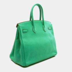Hermes Menthe Taurillon Clemence Birkin 35 