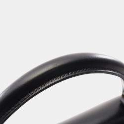 Hermes Black Box Calf Leather Kelly 32 Handbag