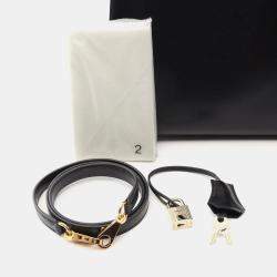 Hermes Black Box Calf Leather Kelly 32 Handbag