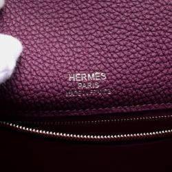 Hermes Purple Togo Swift Leather Kelly Ghillies 35 