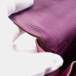 Hermes Purple Togo Swift Leather Kelly Ghillies 35 