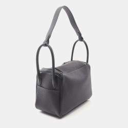 Hermes Black Taurillon Clemence Lindy 26 Shoulder Bag  