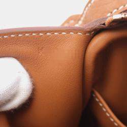 Hermes Gold Taurillon Clemence Leather Lindy Mini Shoulder Bag