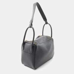Hermes Black Taurillon Clemence Leather Lindy 26 Shoulder Bag