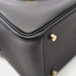 Hermes Black Taurillon Clemence Leather Lindy 26 Shoulder Bag