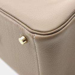 Hermes Brown Taurillon Clemence Leather Lindy 26 Shoulder Bag