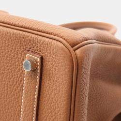 Hermes Gold Togo Leather Birkin 35 Handbag