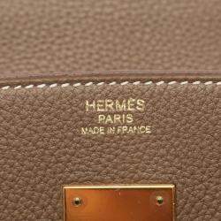 Hermes Etoupe Grey Togo Leather Birkin 30 