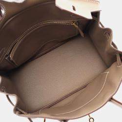 Hermes Etoupe Grey Togo Leather Birkin 30 