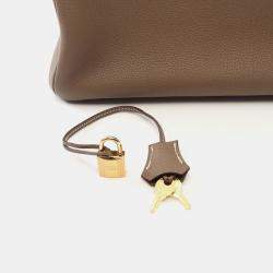 Hermes Etoupe Grey Togo Leather Birkin 30 